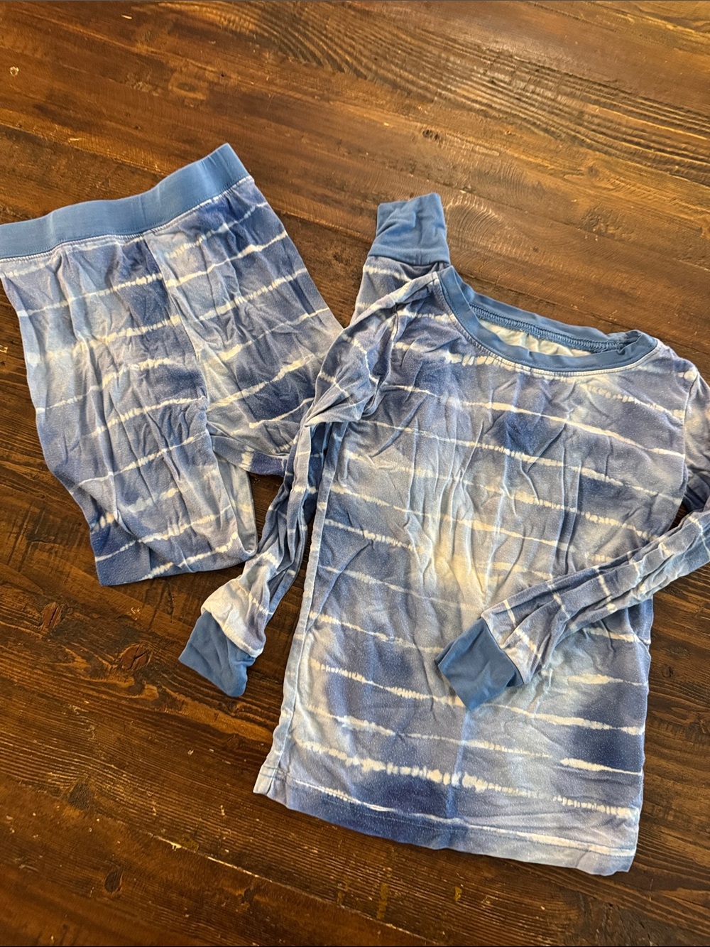 Little Sleepies Blue Tie-Dye Long Sleeve Pajama Set